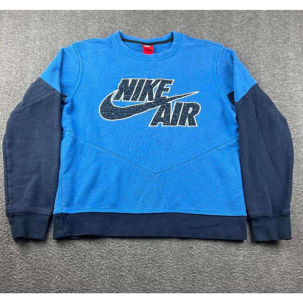 Nike Air Kids Sweatshirt Blue and Black Medium (8)